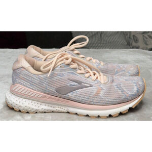 Brooks Adrenaline 20 GTS Pink Gray Snake Print Sneakers Womens 8 1202961B640